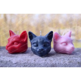 Silicone mold - Little Cat head 3D - for making soaps, candles and figurines