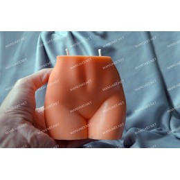 Silicone mold - Big female booty bottom 3D - for making soaps, candles and figurines
