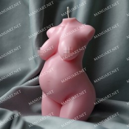 Silicone mold - NEW Pregnant Female torso 3D - for making soaps, candles and figurines