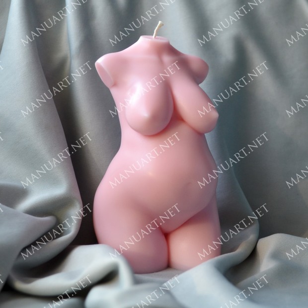 Silicone mold - NEW BIG Pregnant Female torso 3D - for making soaps, candles and figurines