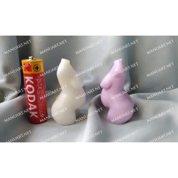 Silicone mold - NEW MINI Pregnant Female torso 3D - for making soaps, candles and figurines