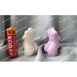 Silicone mold - NEW MINI Pregnant Female torso 3D - for making soaps, candles and figurines