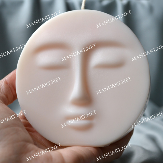 Silicone mold - Moon face 3D - for making soaps, candles and figurines