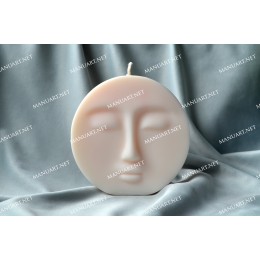 Silicone mold - Moon face 3D - for making soaps, candles and figurines