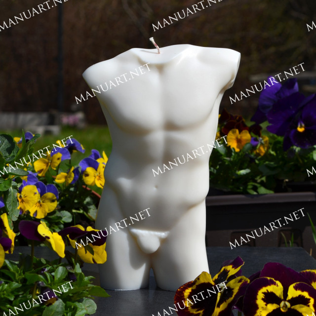 Silicone mold - LARGE male torso 3D - for making soaps, candles and figurines