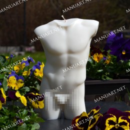 Silicone mold - LARGE male torso 3D - for making soaps, candles and figurines