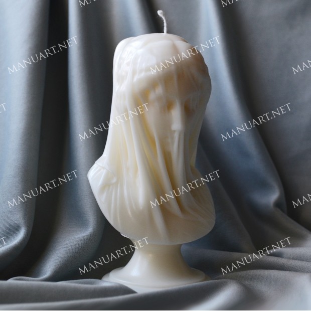 Silicone mold - The Veiled Maiden bust 3D - for making soaps, candles and figurines