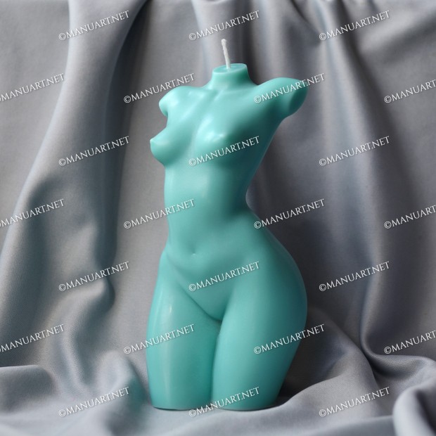 Silicone mold - BIG Small breasts female torso 3D - for making soaps, candles and figurines