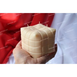 Silicone mold - Big pouf sofa Cube 3D - for making soaps, candles and figurines