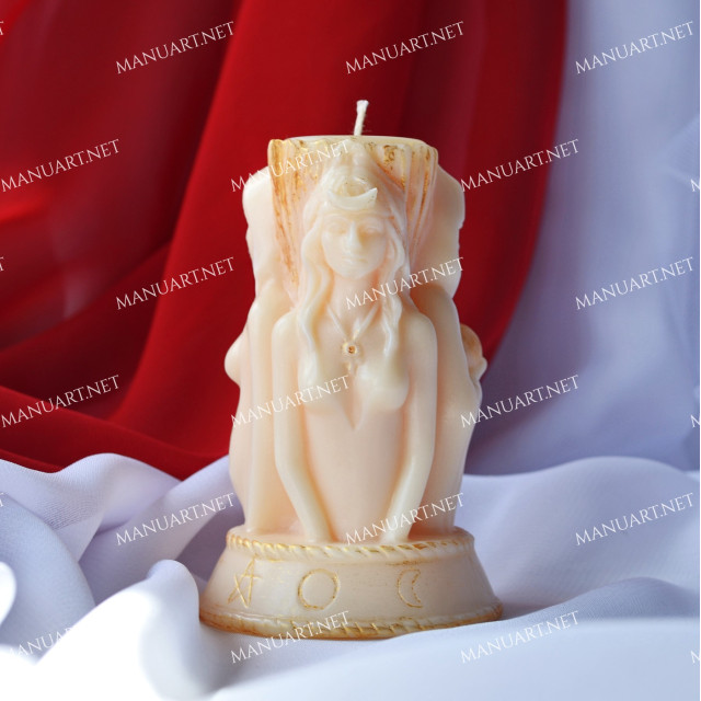 Silicone mold - Triple Goddess 3D - for making soaps, candles and figurines