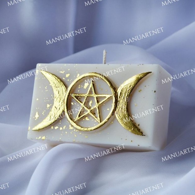 Silicone mold - Pentagram 3D - for making soaps, candles and figurines