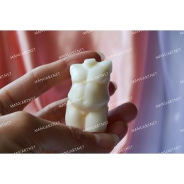 Silicone mold - MINI plus size Male torso 3D - for making soaps, candles and figurines