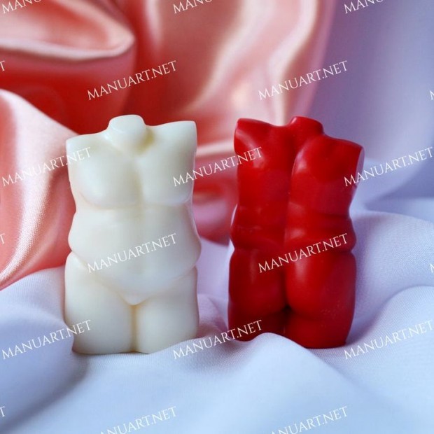 Silicone mold - MINI plus size Male torso 3D - for making soaps, candles and figurines