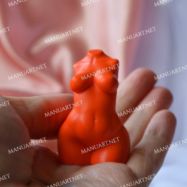 Silicone mold - MINI curvier Woman torso 3D - for making soaps, candles and figurines