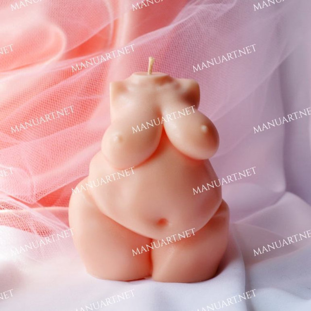Silicone mold - Super chubby Woman torso 3D - for making soaps, candles and figurines