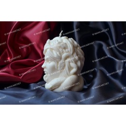 Silicone mold - Big Medusa Gorgon head 3D - for making soaps, candles and figurines