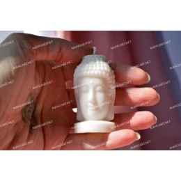 Silicone mold - Little Buddha head 3D - for making soaps, candles and figurines