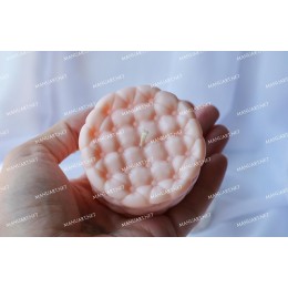 Silicone mold - Round Tufted Ottoman 3D - for making soaps, candles and figurines