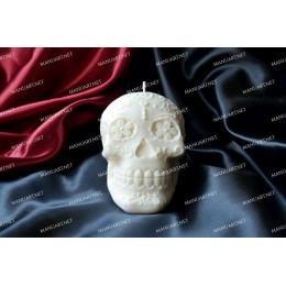 Silicone mold - Medium Mexican Skull 3D - for making soaps, candles and figurines