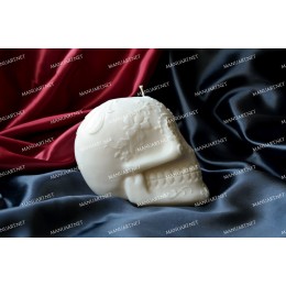 Silicone mold - Medium Mexican Skull 3D - for making soaps, candles and figurines