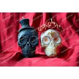 Silicone mold - Mexican female skull 3D - for making soaps, candles and figurines