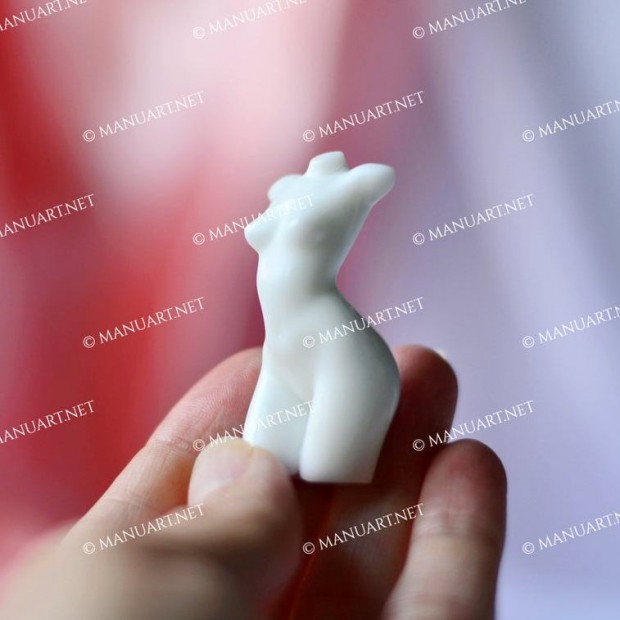Silicone mold - MINI Small breasts female torso 3D - for making soaps, candles and figurines