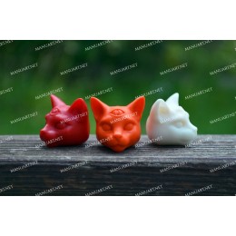 Silicone mold - MINI Mystical cat head 3D - for making soaps, candles and figurines