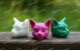 Silicone mold - MINI cat head 3D - for making soaps, candles and figurines