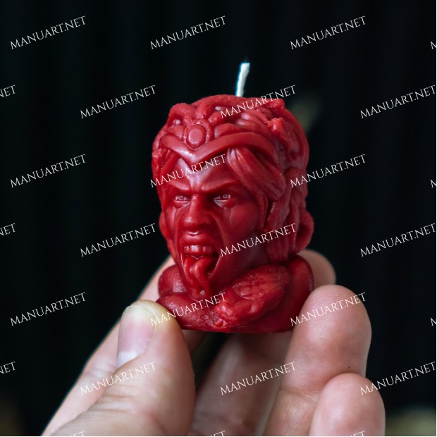 Silicone mold - MINI Medusa Gorgon head 3D - for making soaps, candles and figurines