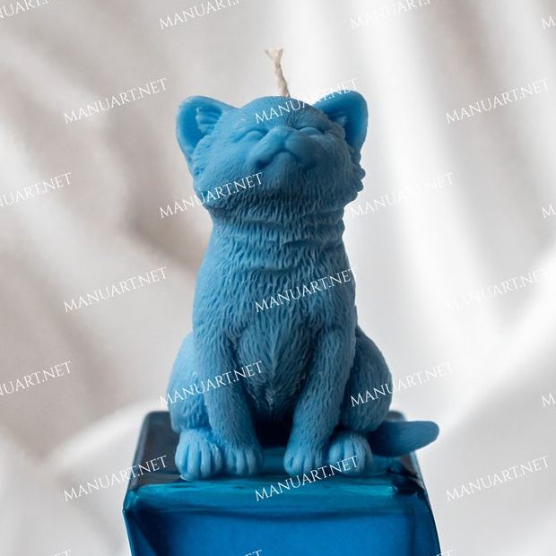 Silicone mold - Sweet little kitty - for making soaps, candles and figurines