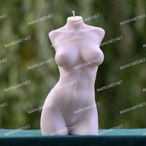 Silicone mold - Large 20 cm / 8'' Female torso - for making soaps, candles and figurines