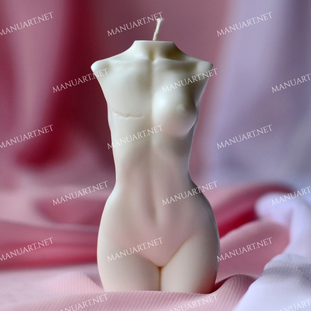 Silicone mold - Breast Cancer Survivor scar Goddess torso 3D - for making soaps, candles and figurines