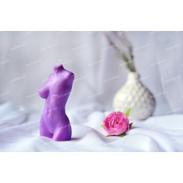 Silicone mold - Breast Cancer Awareness Scar Goddess torso #8 3D - for making soaps, candles and figurines