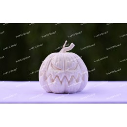 Silicone mold - Big Angry Halloween pumpkin - for making soaps, candles and figurines