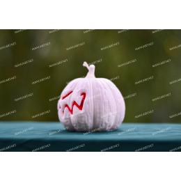 Silicone mold - Big Angry Halloween pumpkin - for making soaps, candles and figurines
