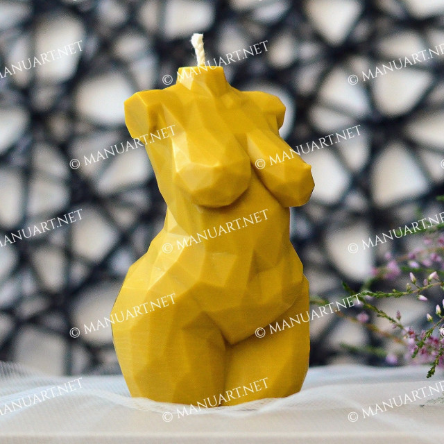 Silicone mold - Geometric Plus size Woman torso - for making soaps, candles and figurines