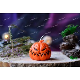 Silicone mold - Little Angry Halloween pumpkin - for making soaps, candles and figurines