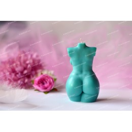 Silicone mold - Breast Cancer Survivor plus size Goddess torso with scar  - for making soaps, candles and figurines