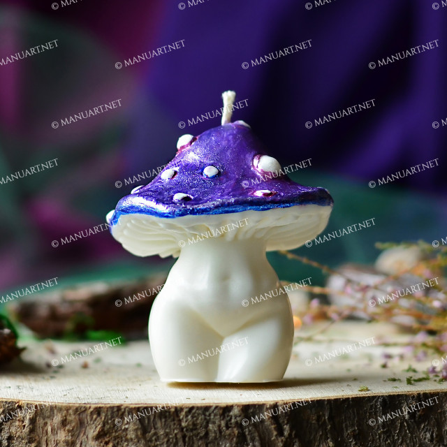 Silicone mold - Medium Mushroom Goddess 3D - for making soaps, candles and figurines