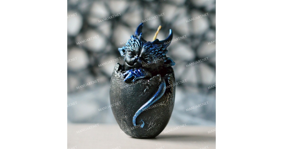 Silicone Mold - Dragon in The Egg 3D - for Making Soaps, Candles and Figurines