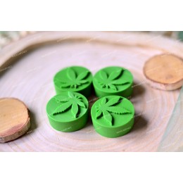 Silicone mold - Cannabis leaf four cavities tea light - for making soaps, candles and figurines