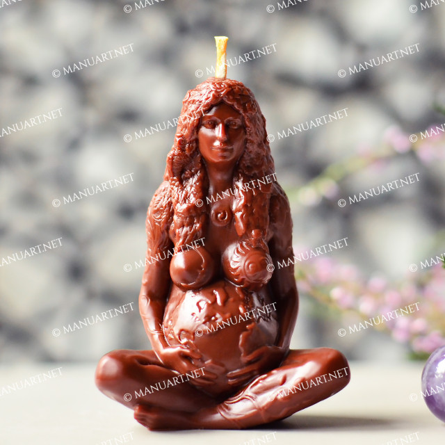 Silicone mold - Little Millennial Gaia Mother Earth Goddess 3D - for making soaps, candles and figurines