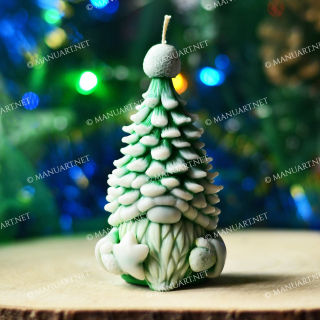 Silicone mold - Christmas tree hat Scandinavian gnome 3D