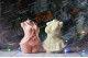 Silicone mold - Big Lady Santa in skirt torso 3D - for making soaps, candles and figurines