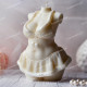 Silicone mold - Big Lady Santa in skirt torso 3D - for making soaps, candles and figurines