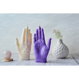 Silicone mold - Palmistry Hand with eye Illuminati 3D - for making soaps, candles and figurines
