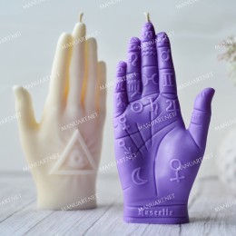 Palmistry Hand with eye Illuminati 3D