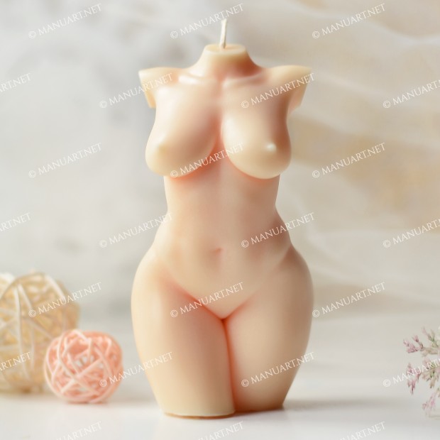 Silicone mold - Big Curvy Woman torso #9 3D - for making soaps, candles and figurines