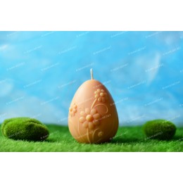 Silicone mold - Spring Egg with flowers 3D - for making soaps, candles and figurines