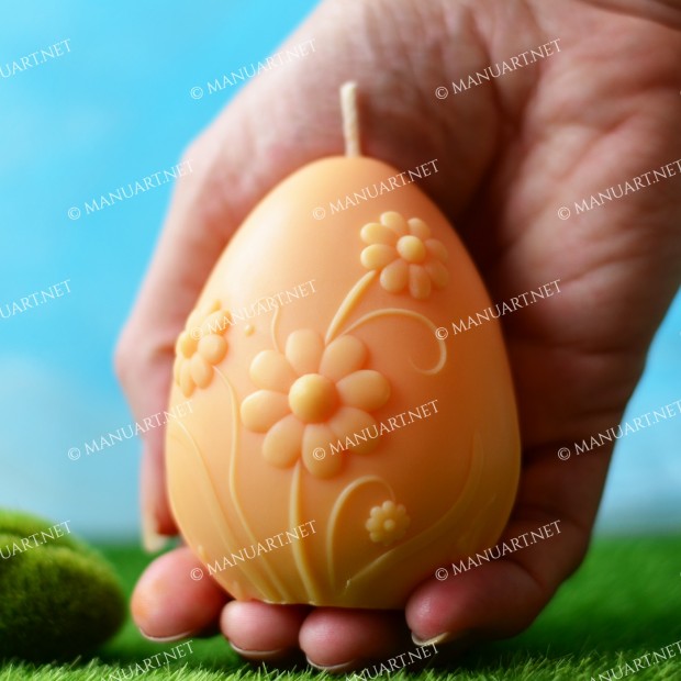 Silicone mold - Spring Egg with flowers 3D - for making soaps, candles and figurines